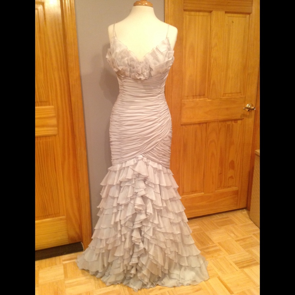 Rouched mermaid evening gown